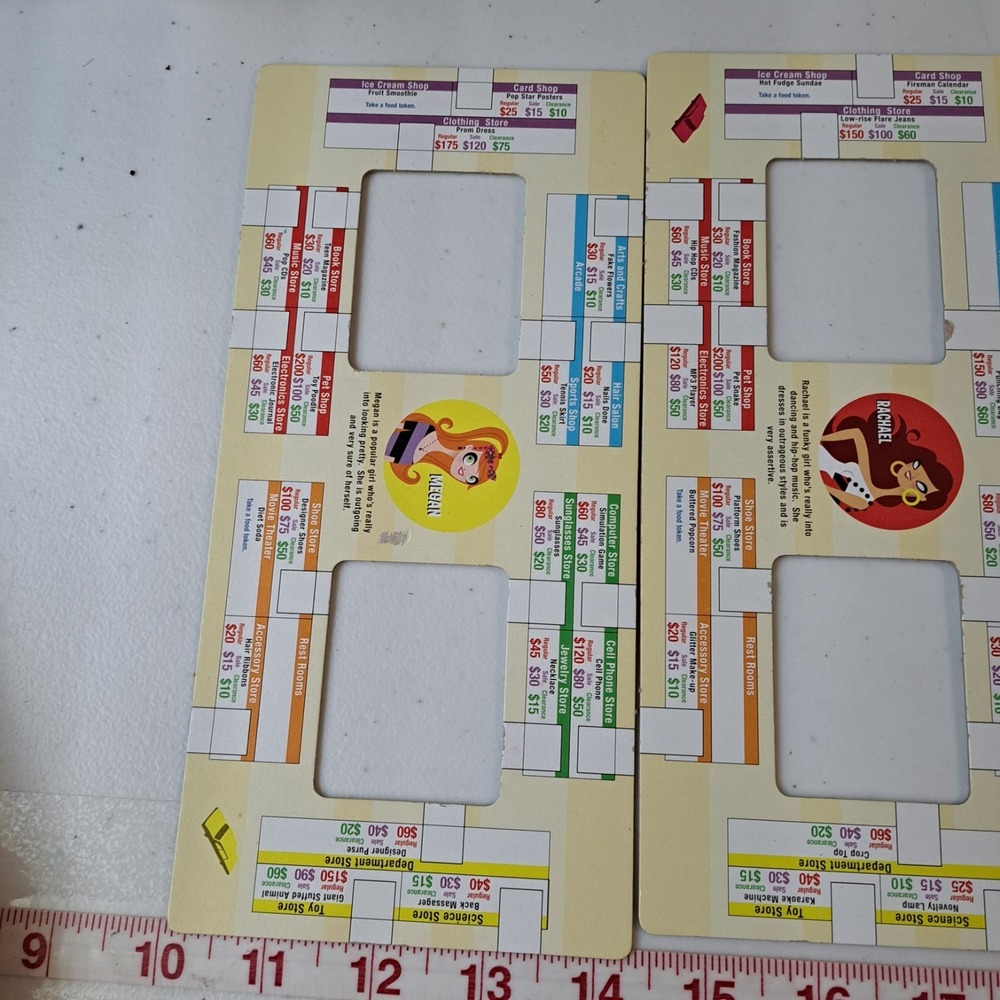 (4) Milton Bradley 2005 MALL MADNESS Board Game REPLACEMENT PURCHASE CARDS - Picture 10 of 10